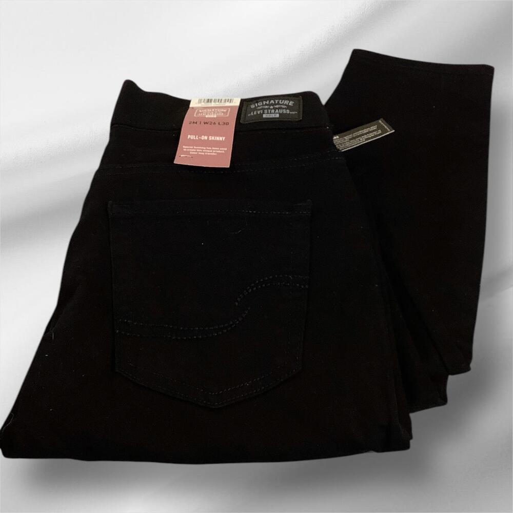 Signature by Levi Strauss Womens Black Skinny Jeans